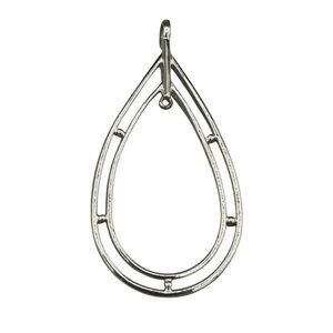 Vintage Sarah Coventry Silver Tone Teardrop Pendant Enhancer Frame